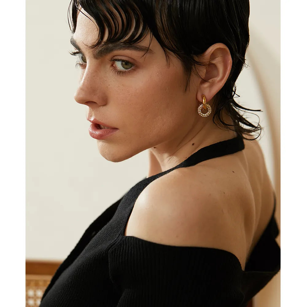 Brinco zircônia cúbica