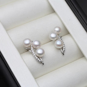 Brinco com Pérolas Prata Esterlina 925