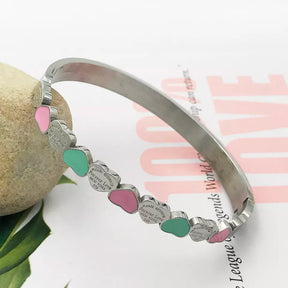 Pulseira de Coração de Ouro 7mm  Luxo