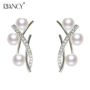 Brinco com Pérolas Prata Esterlina 925