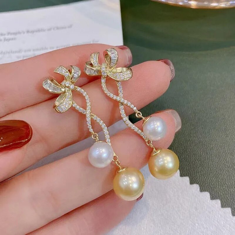 Brinco de Pérolas Top Longo